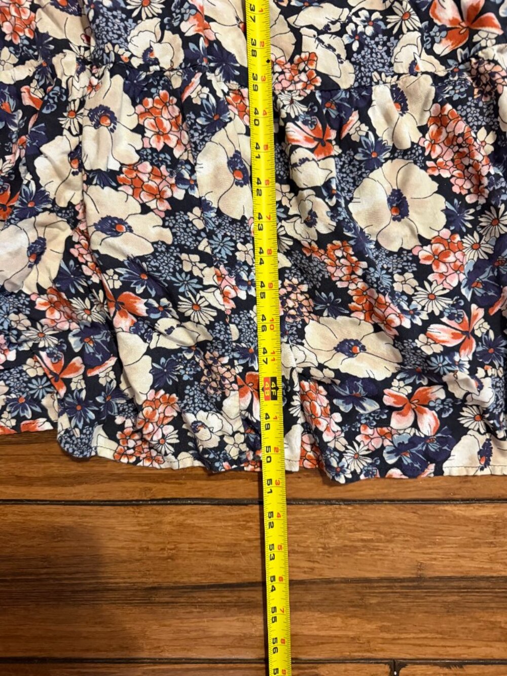 Natural Life Boho Floral Print Maxi Tiered Dress, Sz Large - Picture 7 of 8